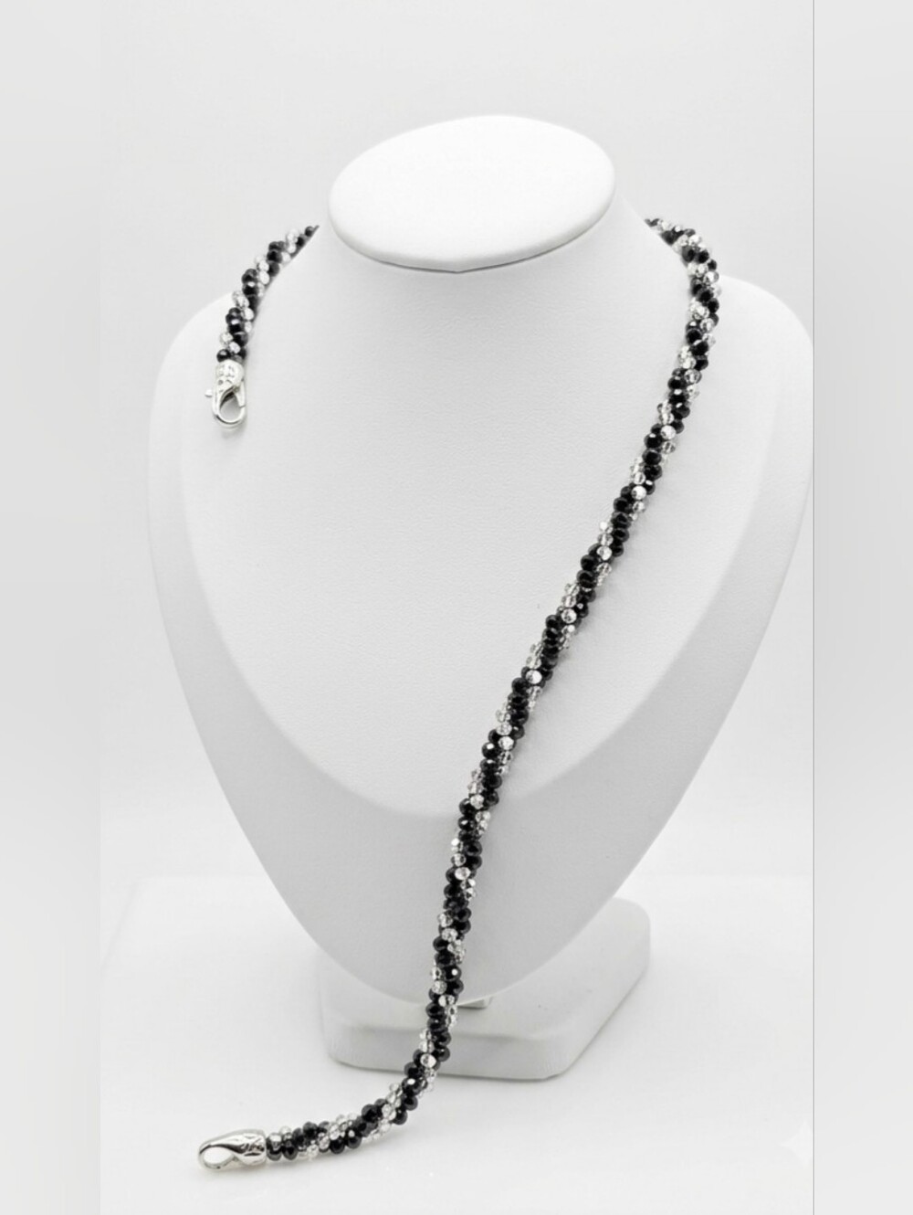 925 Sterling Silver and Black Rhodium Rope Bracelet [7 1/2"]